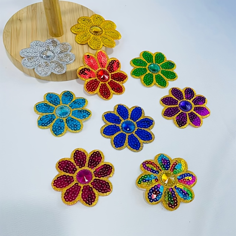 Applique Patch Flower - 10 قطع من الرقع الزهرية المزينة