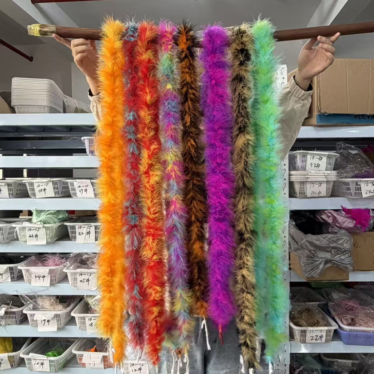 Feather Trim Marabou - ريش مارابو متعدد الألوان بطول 2