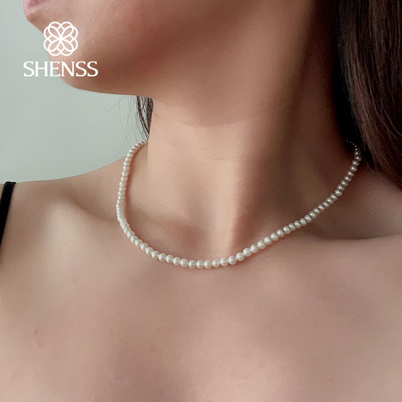Pearl Trim Chain - أنيقة 4 مللي متر قذيفة اللؤلؤ