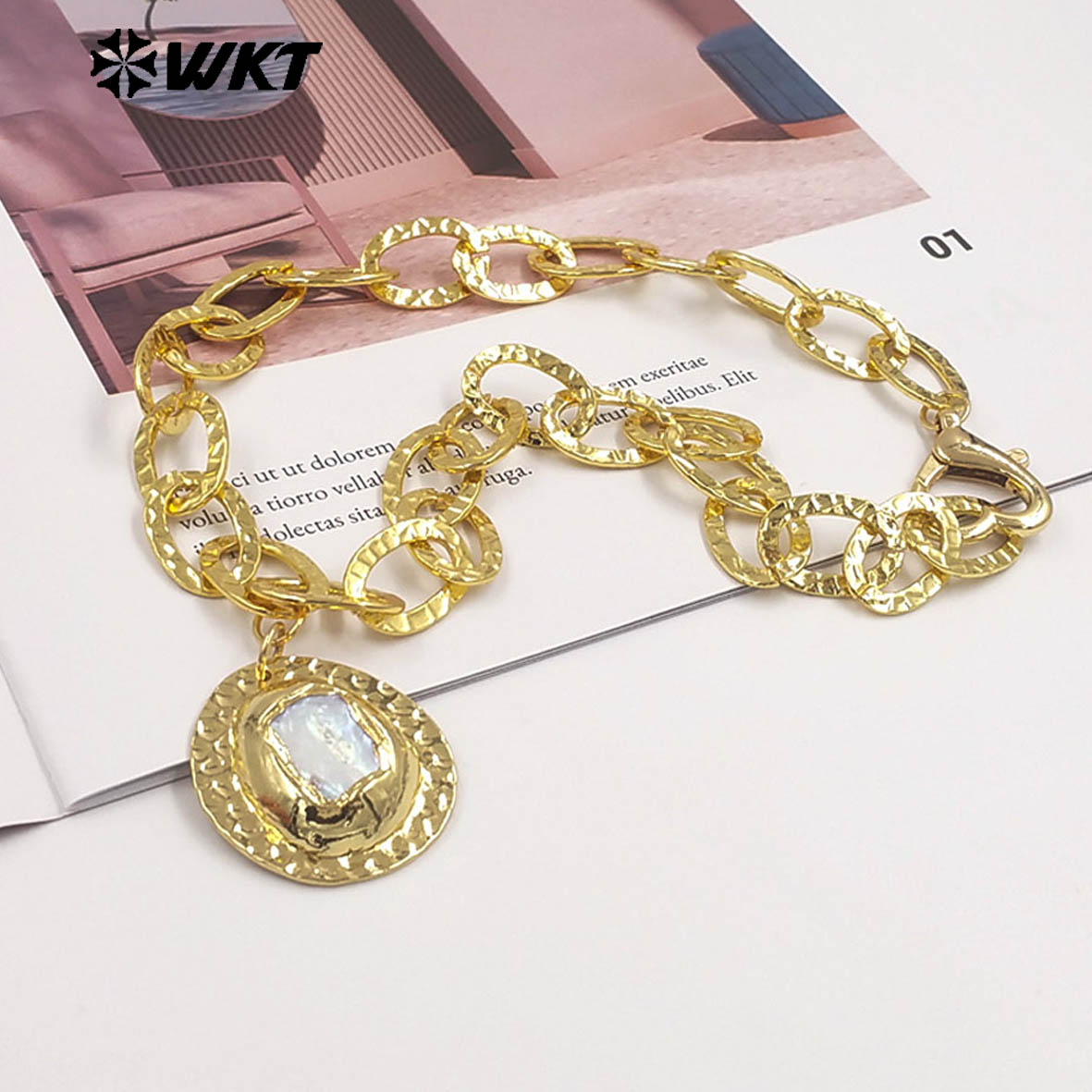 Pearl Trim Chain - قلادة WT-JN367 الأحدث مصنوعة يدويًا من