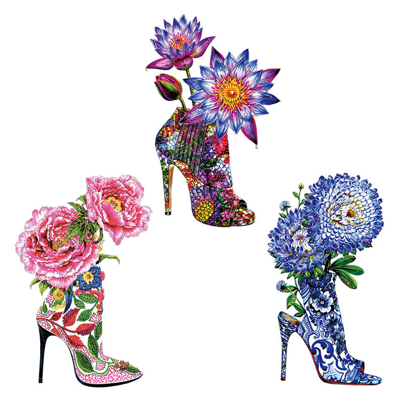 Applique Patch Flower - عالية الكعب الزهور الحديد على التصحيح