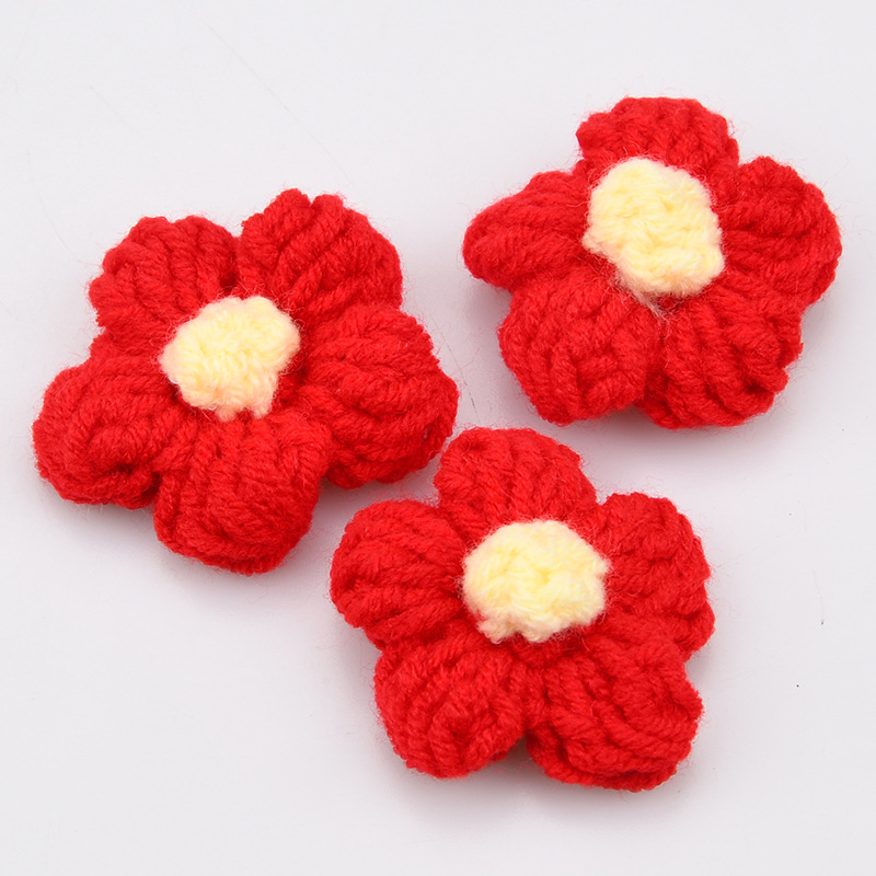 زهور كروشيه يدوية الصنع بخمس ب - مراجعة Applique Patch Flower وسعره