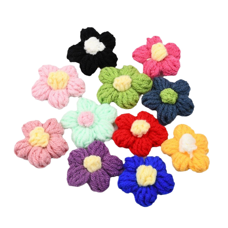 زهور كروشيه يدوية الصنع بخمس ب - مراجعة Applique Patch Flower وسعره