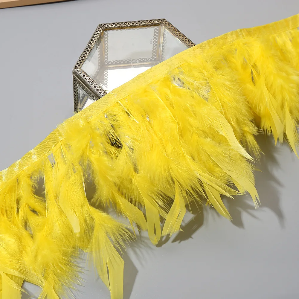 شريط ريش تركي بطول 10 أمتار وط - مراجعة Feather Trim Marabou وسعره