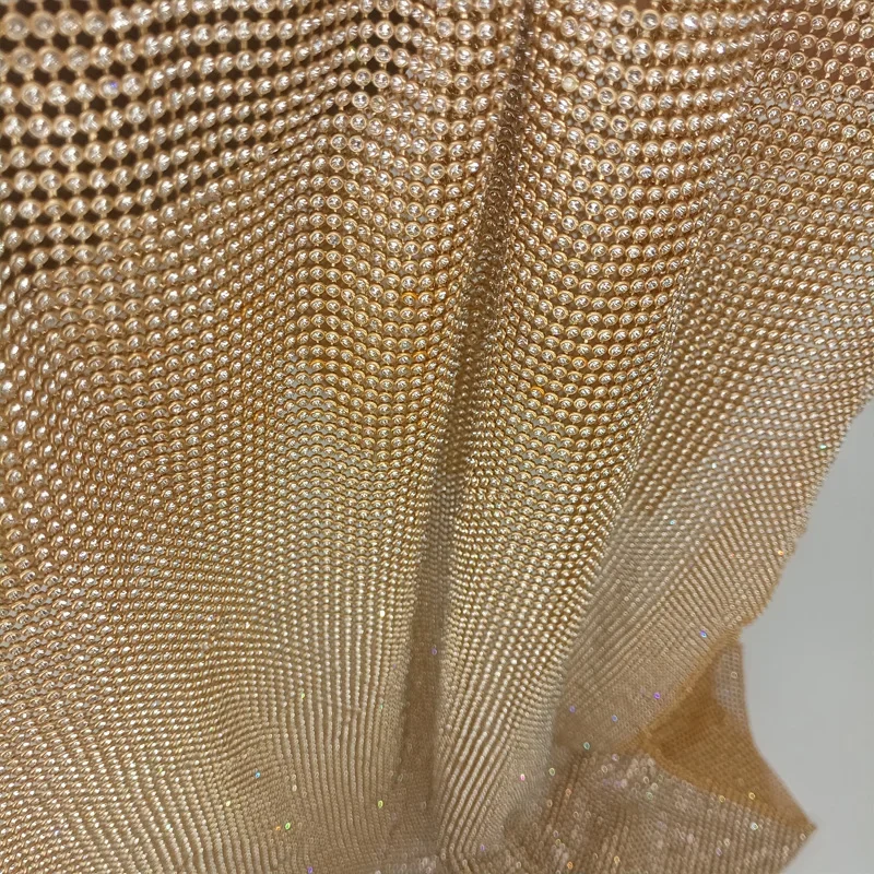 45x120 سنتيمتر سباركلي الذهب ق - مراجعة Crystal Mesh Fabric وسعره