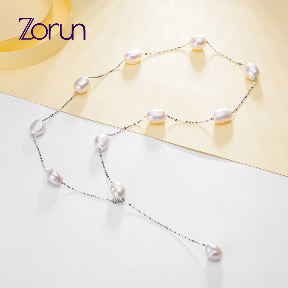 Zorun ريال S925 فضة المياه الع - مراجعة Pearl Trim Chain وسعره